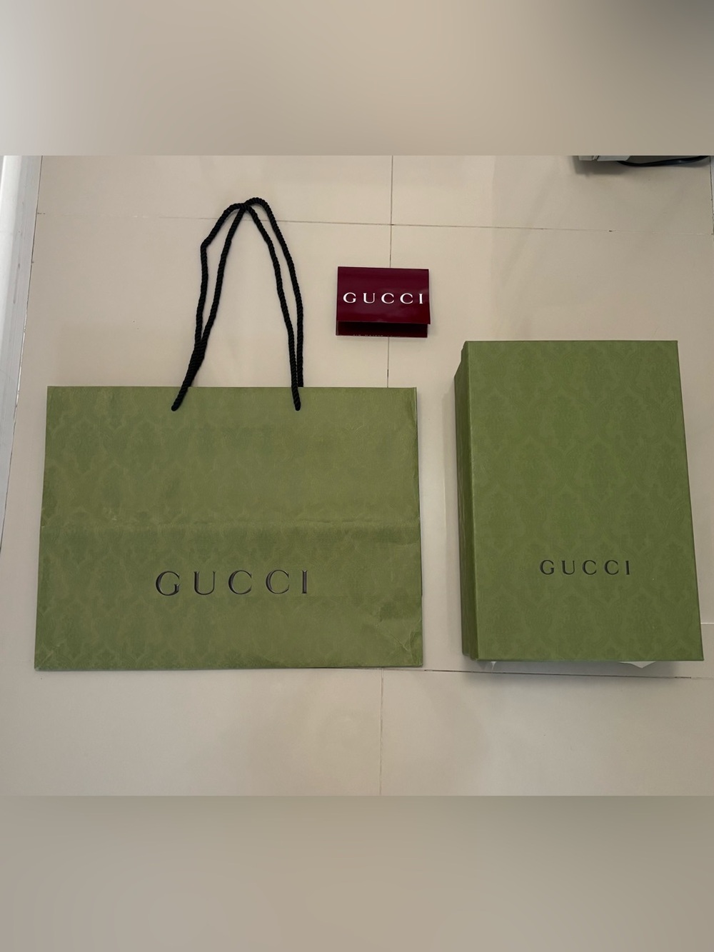Gucci Empty Shopping Bag and Shoe Box